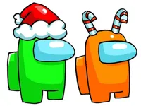 Among Us Christmas Coloring image